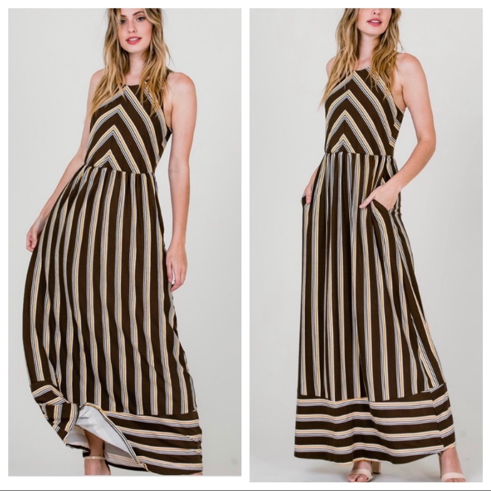 ✨LAST✨Absolutely gorgeous multi striped maxi dress - Picture 2 of 8